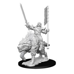 ROLEPLAYING MINIATURES -  ORC ON DIRE WOLF -  DEEP CUTS PATHFINDER