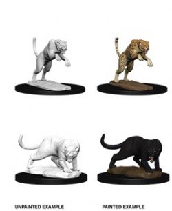 ROLEPLAYING MINIATURES -  PANTHER AND LEOPARD (2) -  D&D NOLZUR'S MARVELOUS MINIATURES DUNGEONS & DRAGONS 5