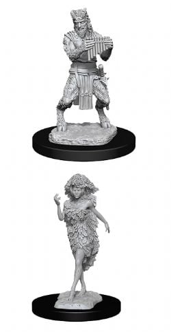 ROLEPLAYING MINIATURES -  SATYR AND DRYAD -  DUNGEONS & DRAGONS D&D NOLZUR'S MARVELOUS UN
