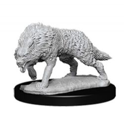 ROLEPLAYING MINIATURES -  TIMBER WOLF FIGURES (2) -  DUNGEONS & DRAGONS D&D NOLZUR'S MARVELOUS MI