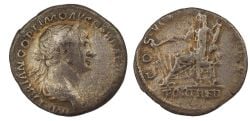 ROMAN DENARIUS -  DENARIUS OF TRAJAN (RIC 308, YEAR 114) -  TRAJAN COINS RIC 308