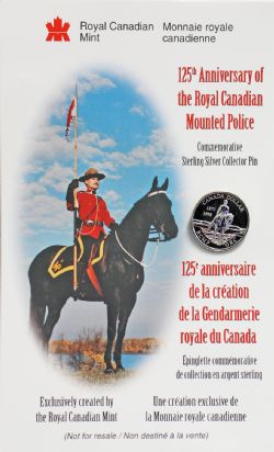 ROYAL MOUNTED POLICE 125TH ANNIVERSARY PIN -  1998 CANADIAN COINS