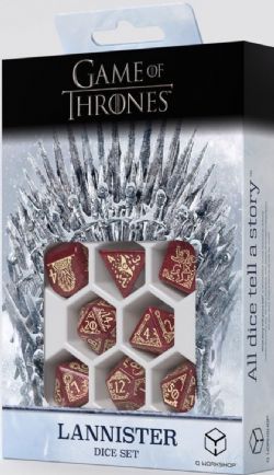 RPG DICE SET -  LANNISTER -  GAME OF THRONES Q-WORKSHOP