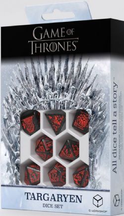 RPG DICE SET -  TARGARYEN -  GAME OF THRONES Q-WORKSHOP
