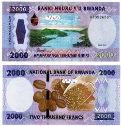 RWANDA -  2000 FRANCS 2024 (UNC) 44