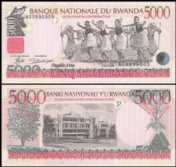RWANDA -  5000 FRANCS 1998 (UNC) 28A