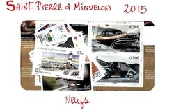 SAINT PIERRE AND MIQUELON -  2015 COMPLETE YEAR SET, NEW STAMPS