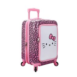 SANRIO -  20 INCH PINK LUGGAGE CASE WITH FACE -  HELLO KITTY