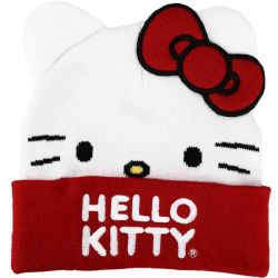 SANRIO -  BEANIE - BIG FACE HELLO KITTY - RED