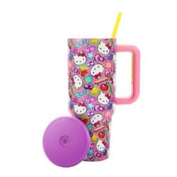 SANRIO -  HELLO KITTY STAINLESS STEEL TUMBLER WITH STRAW (40 OZ)