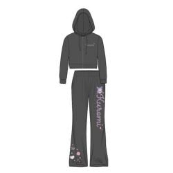 SANRIO -  KUROMI PUFF PRINT JUNIORS BLACK FLEECE HOODIE SET (LARGE)