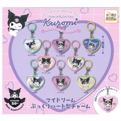 SANRIO -  KUROMI RANDOM HEARTH SHAPED KEY CHAIN -  GASHAPON