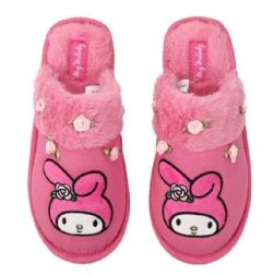 SANRIO -  MY MELODY DENIM MULE SLIPPERS - LARGE