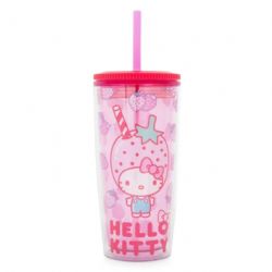 SANTIO -  HELLO KITTY TRAVEL CUP WITH SILICONE STRAW - 20OZ