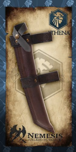 SCABBARDS -  JAPANESE TANTO - BROWN LEATHER -  ATHENA