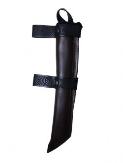 SCABBARDS -  JAPANESE TANTO -BROWN LEATHER -  ATHENA