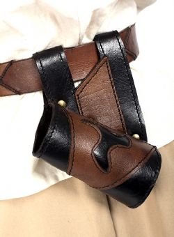 SCABBARDS -  RIGHT HAND HASTE HOLDER - BROWN AND BLACK