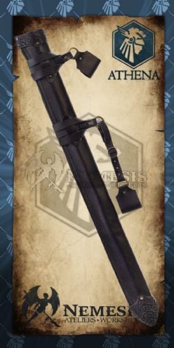 SCABBARDS -  SCABBARDS FOR DIAMOND BLADE-BLACK LEATHER 32