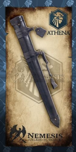 SCABBARDS -  SCABBARDS FOR LARGE BLADE-BLACK LEATHER 32