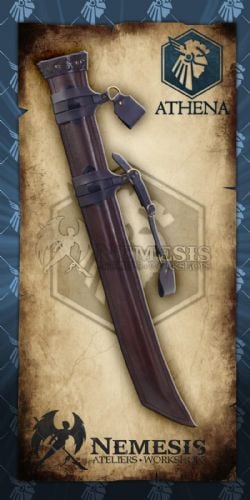 SCABBARDS -  SCABBARDS FOR SABER BLADE - BROWN LEATHER (32