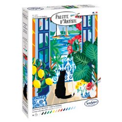 SCENTOSPHÈRE -  PAINT BY NUMBERS - THE CAT BY THE WINDOW