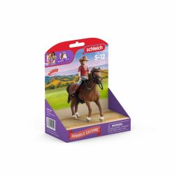 SCHLEICH FIGURE -  HANNAH & CAYENNE -  HORSE CLUB 42711