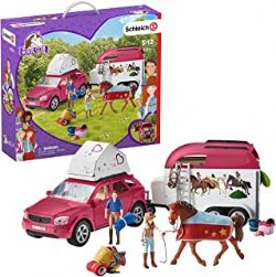 SCHLEICH FIGURE -  HORSE ADVENTURES WITH CAR AND TRAILER -  HORSE CLUB 42535