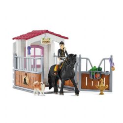 SCHLEICH FIGURE -  HORSE STALL WITH TORI AND PRINCESS -  HORSE CLUB 42437