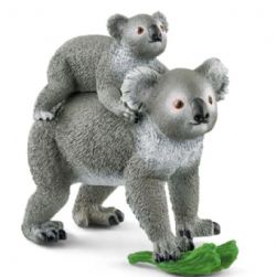 SCHLEICH FIGURE -  KOALA MOTHER AND BABY -  WILD LIFE 42566
