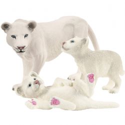 SCHLEICH FIGURE -  LION MOTHER WITH CUBS -  WILD LIFE 42505