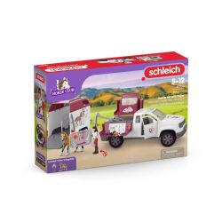 SCHLEICH FIGURE -  MOBILE VETERINARIAN WITH TRAILOR -  HORSE CLUB 42704