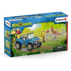 SCHLEICH FIGURE -  OFF-ROAD VEHICULE WITH DINO OUTPOST -  DINOSAURS 41461