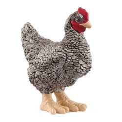 SCHLEICH FIGURE -  PLYMOUTH ROCK CHICKEN (2,2 X 1 X 2,4 INCH) -  FARM WORLD 13997