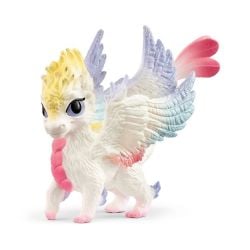 SCHLEICH FIGURE -  RAINBOW BABY DRAGON (3.8 X 2 X 3.1 IN) -  BAYALA 70825