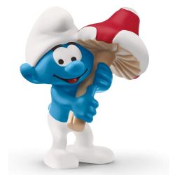 SCHLEICH FIGURE -  SMURF WITH GOOD LUCK CHARM -  THE SMURFS 20819