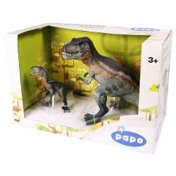 SCHLEICH FIGURE -  TYRANNOSAURUS REX  AND VELOCIRAPTOR