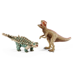 SCHLEICHS FIGURE -  SAICHANIA AND GIGANOTOSAURUS, SMALL -  DINOSAURS 41426