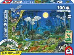 SCHMIDT PUZZLE -  ANIMALS BY NIGHT (100 PIECES)