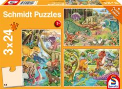 SCHMIDT PUZZLE -  DINO FUN (3X24 PIECES)
