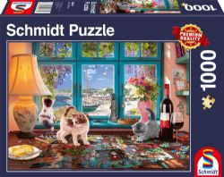 SCHMIDT PUZZLE -  TABLE WITH PUZZLE (1000 PIECES)