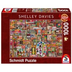 SCHMIDT PUZZLE -  VINTAGE ARTIST'S MATERIALS (1000 PIECES) -  SHELLEY DAVIES