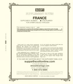 SCOTT FRANCE -  2022 SUPPLEMENT (WITHOUT MOUNTS)