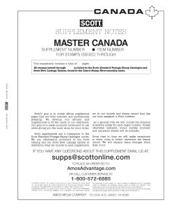 SCOTT MASTER -  2021 CANADA SUPPLEMENT (WITHOUT MOUNTS)