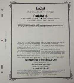 SCOTT SPECIALTY -  2020 CANADA SUPPLEMENT (WITHOUT MOUNTS)