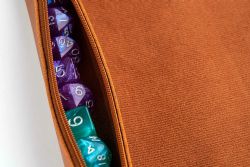 SCROLL DICE MAT AND STORAGE - LEATHER