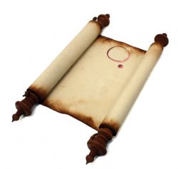 SCROLL -  SCRIBE - DOUBLE - (4) WINE STAINS (11.5 X 48)