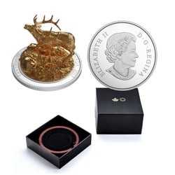 SCULPTURE OF MAJESTIC CANADIAN ANIMALS -  ELK 03 -  2017 CANADIAN COINS