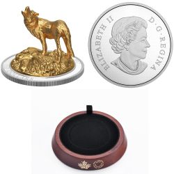 SCULPTURE OF MAJESTIC CANADIAN ANIMALS -  WOLF 05 -  2017 CANADIAN COINS