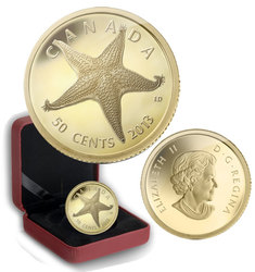 SEA CREATURES -  STARFISH -  2013 CANADIAN COINS 01