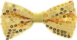 SEQUIN BOWTIE - GOLD